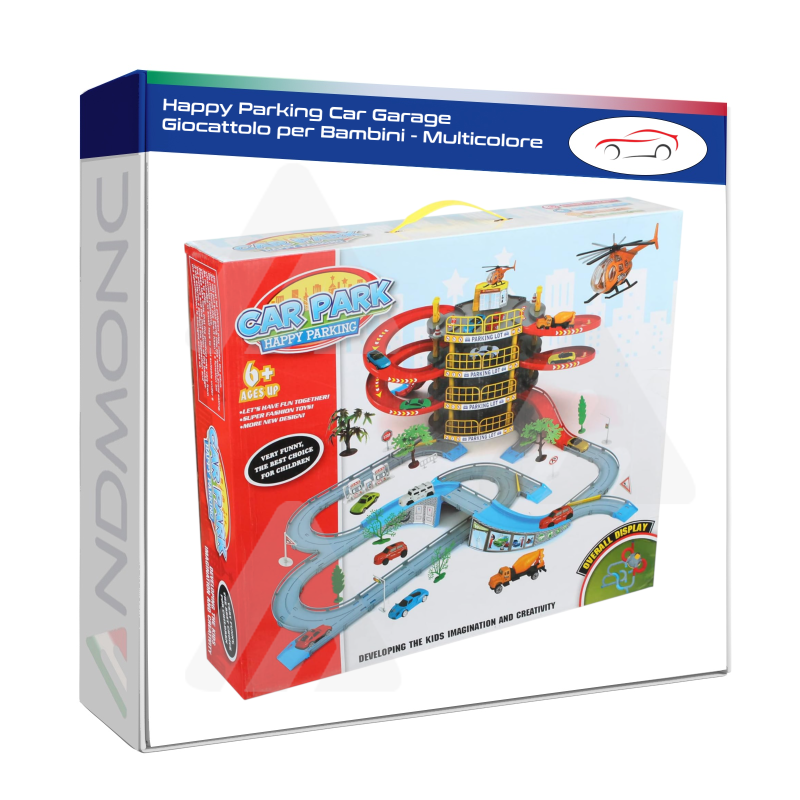 Happy Parking Car Garage Giocattolo per Bambini - Multicolore