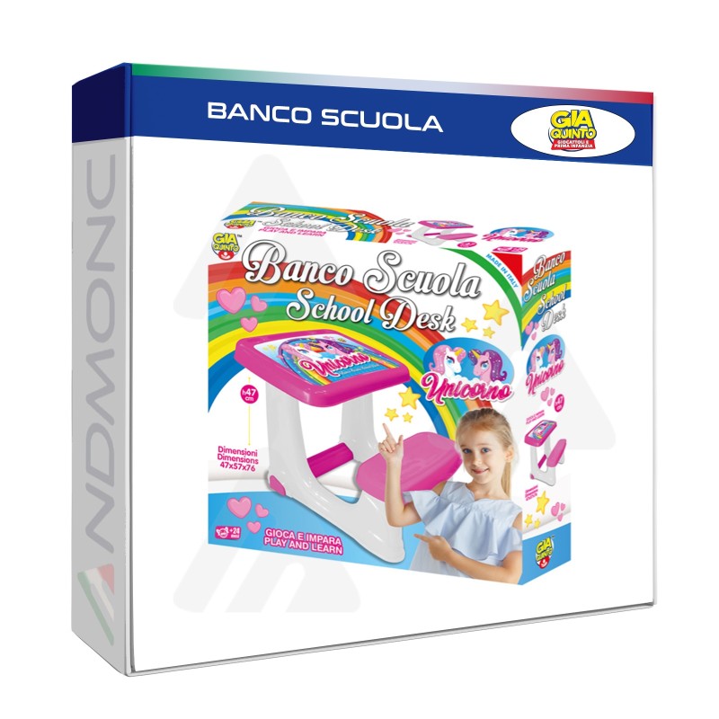 Banco da scuola bambina - giocattolo Unicorno