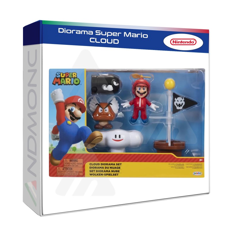 Diorama Super Mario cloud personaggi