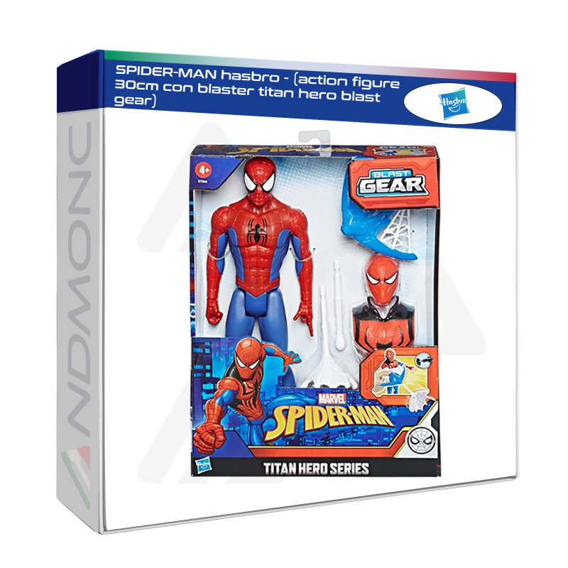 SPIDER-MAN hasbro - (action figure 30cm con blaster titan hero blast gear)