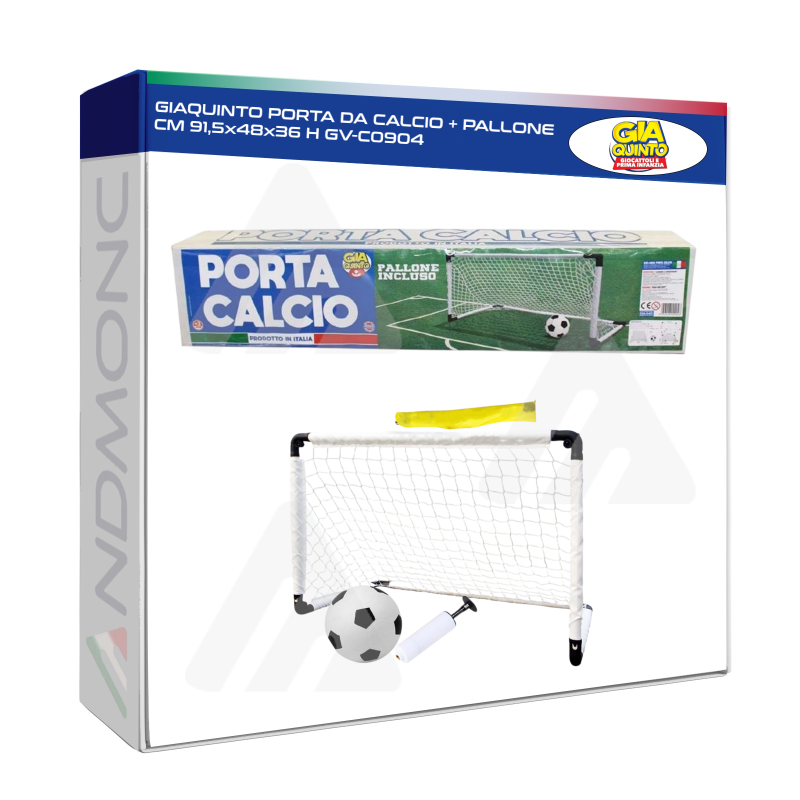 GIAQUINTO Porta da Calcio + Pallone CM 91,5x48x36