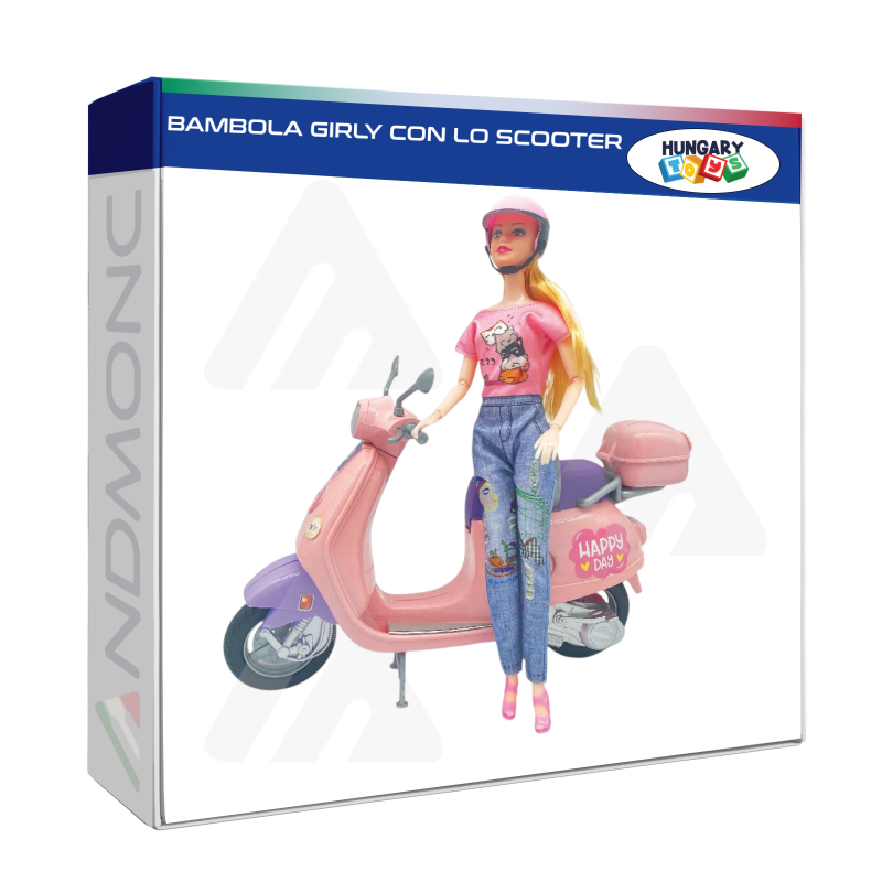 Bambola Girly con lo Scooter - giocattolo