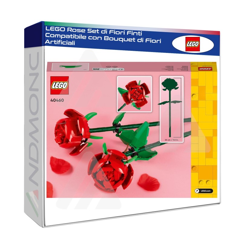 LEGO Rose Set di Fiori Finti Compatibile con Bouquet di Fiori Artificiali