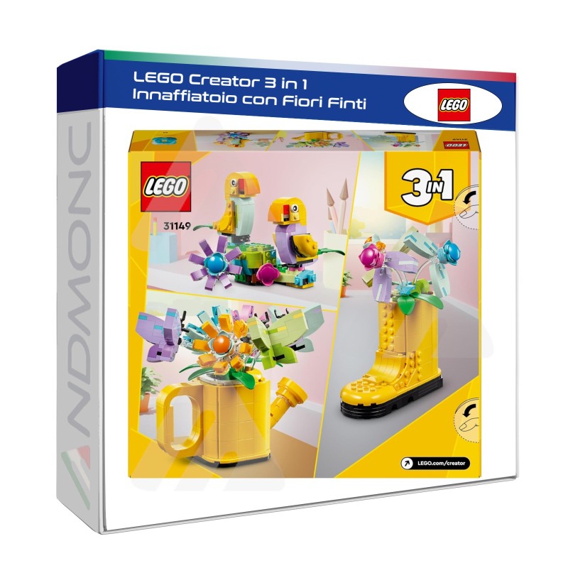 LEGO Creator 3 in 1 Innaffiatoio con Fiori Finti