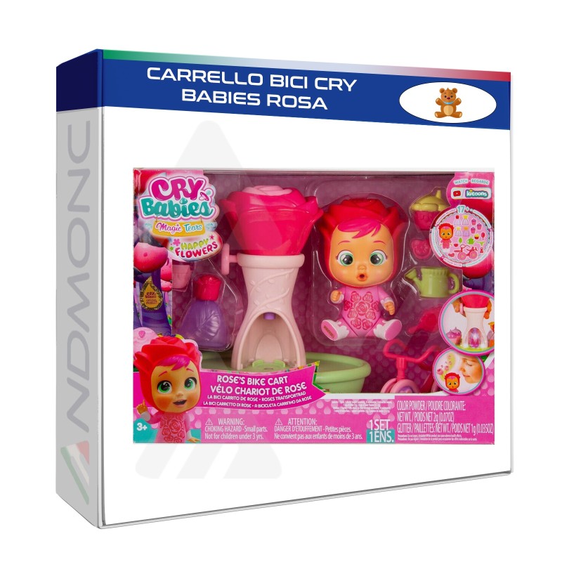 Set da gioco Bambola con carrello bici di Rose, giocattolo