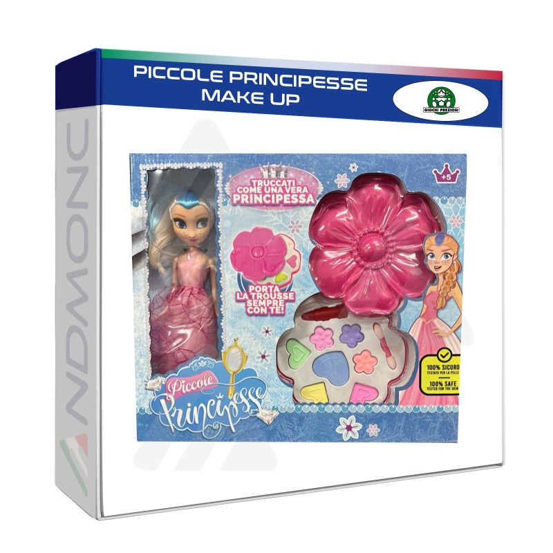 Set giocattolo Piccole Principesse + palette trucco, include Bambola