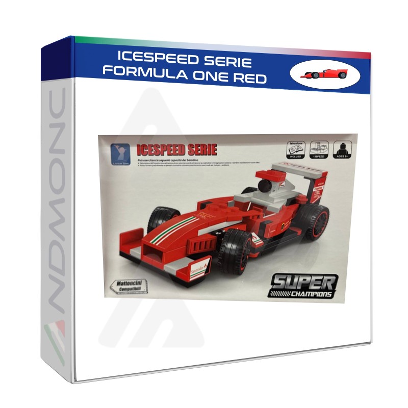 Macchina ICESPEED FORMULA ONE RED in mattoncini da costruire, gioco di costruzione