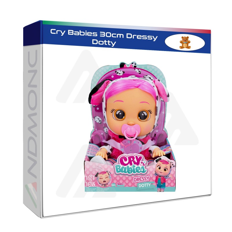 Bambola Cry Babies 30cm Dressy Dotty