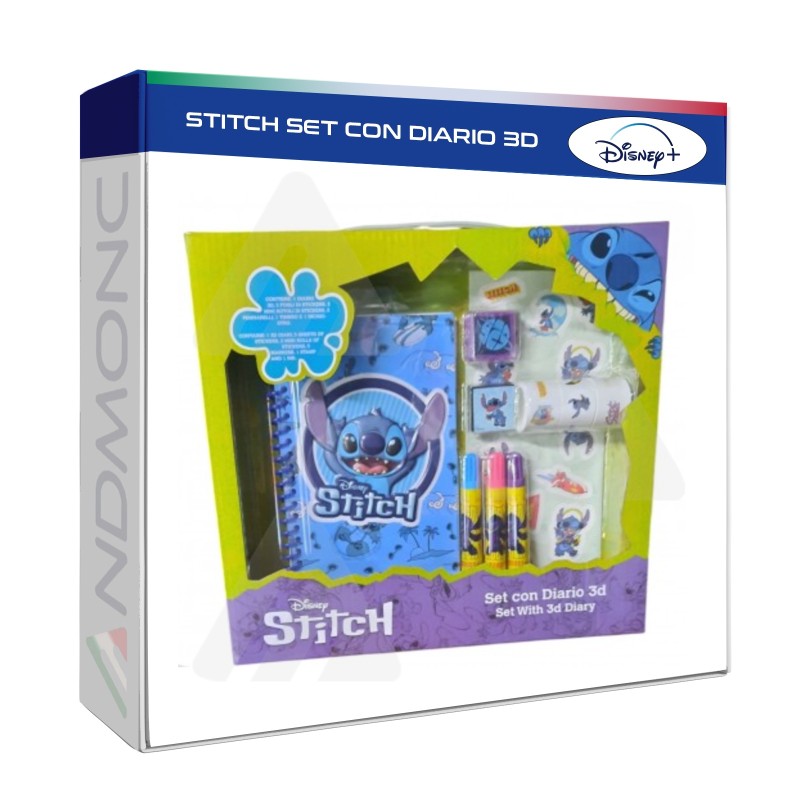 Set con diario 3D Stitch Disney