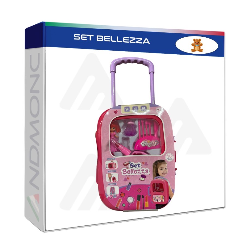 Set bellezza bambina, zaino, valigetta e trolley