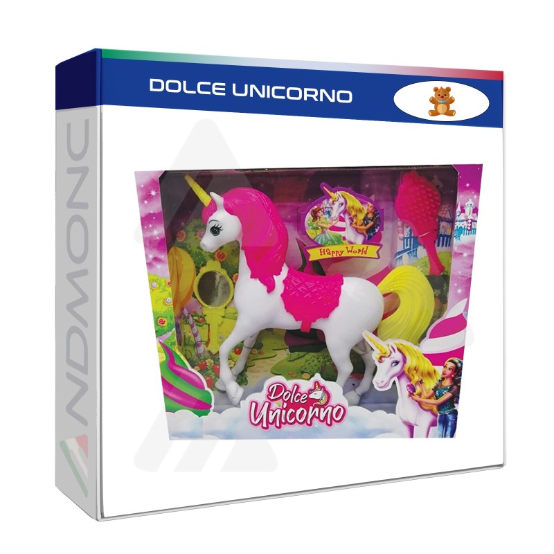 Giocattolo Dolce Unicorno colorato con accessori inclusi