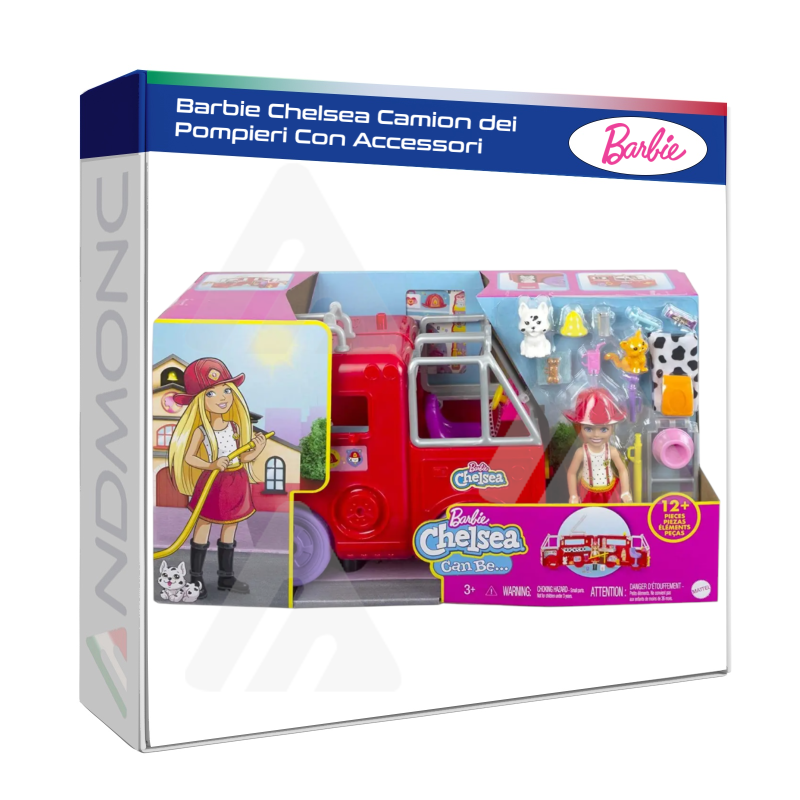 Barbie Chelsea Camion dei Pompieri Con Accessori