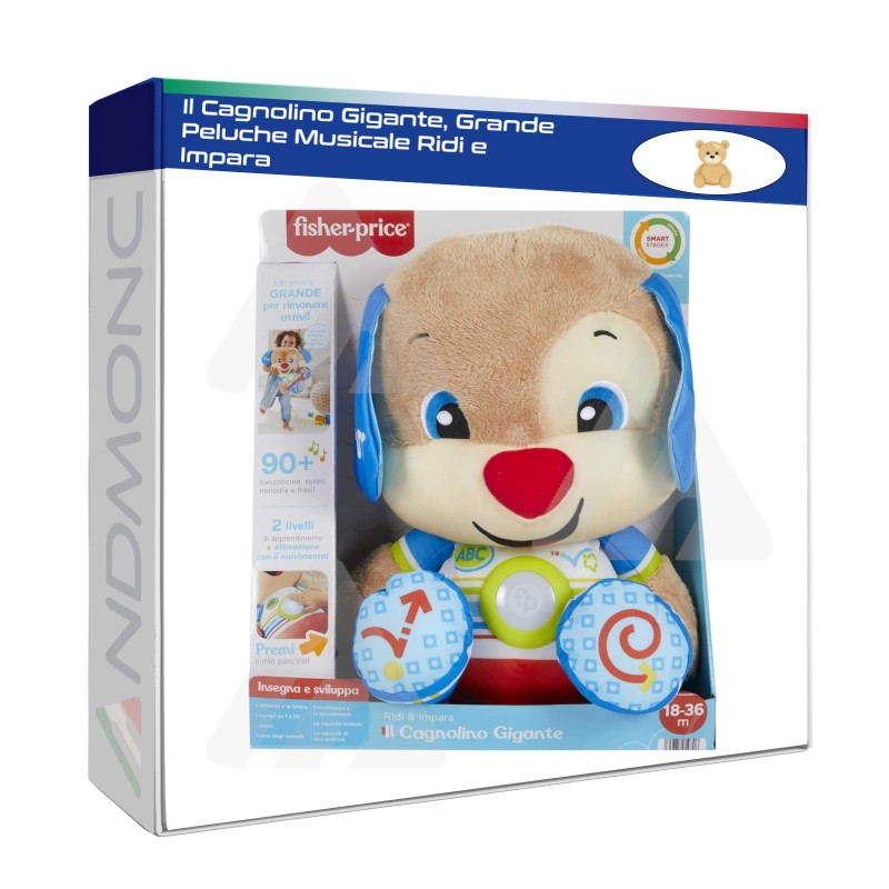 Peluche musicale gigante che incoraggia i bambini a muoversi!