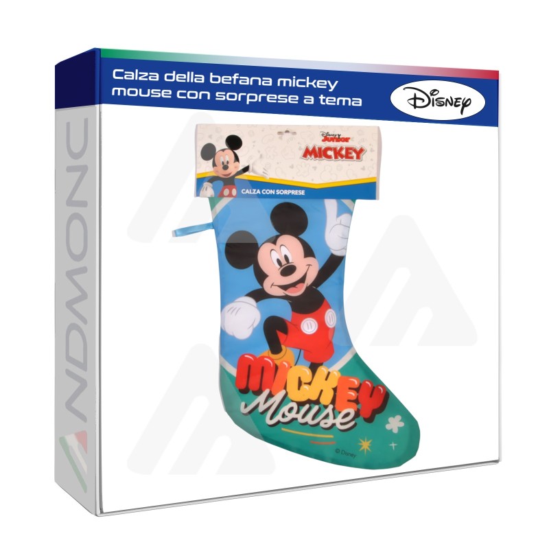 Calza della Befana Mickey Mouse con Sorprese a Tema