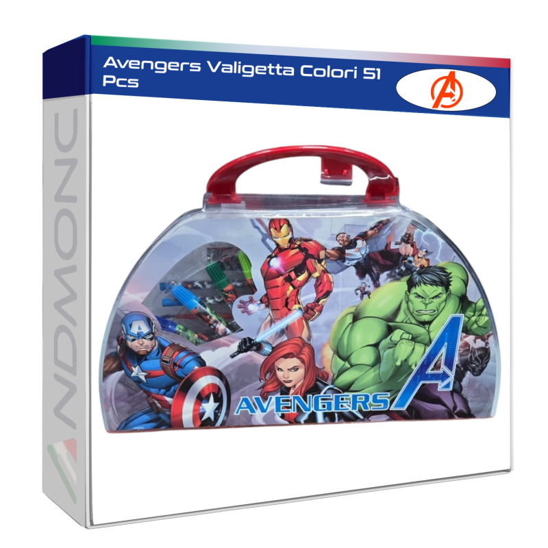 Avengers Valigetta Colori 51 Pcs