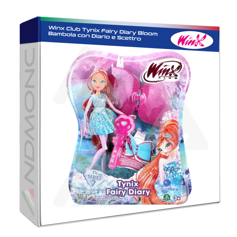 Winx Club Tynix Fairy Diary Bloom Bambola con Diario e Scettro