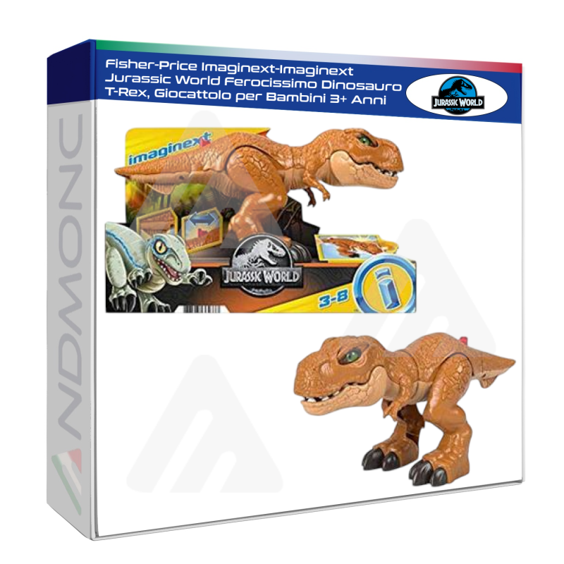 Fisher-Price Imaginext-Imaginext Jurassic World Ferocissimo Dinosauro T-Rex, Giocattolo per Bambini 3+ Anni