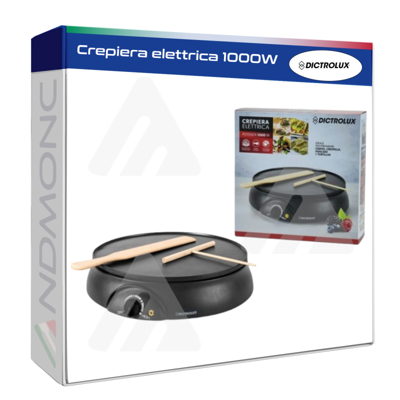 Crepiera elettrica 1000W Dictrolux