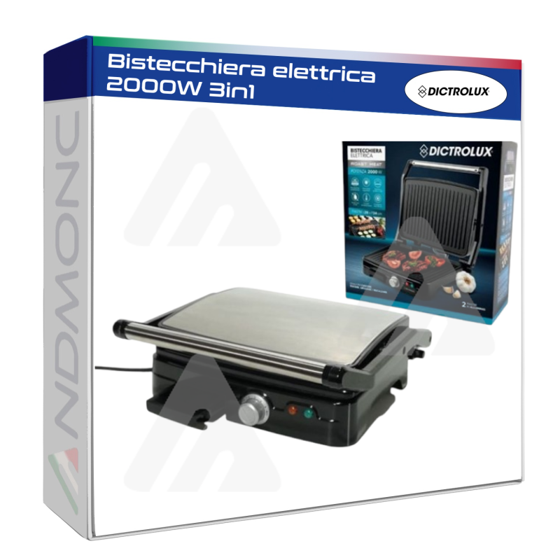 Bistecchiera elettrica 2000W 3in1 Dictrolux