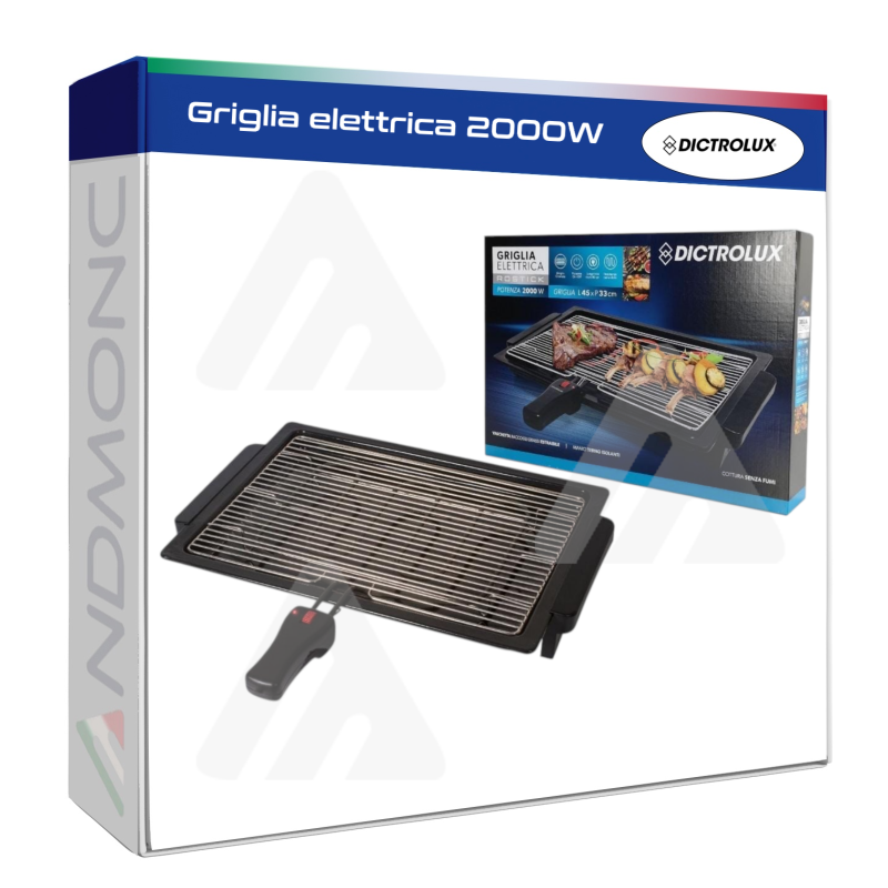 Griglia elettrica 2000W Dictrolux