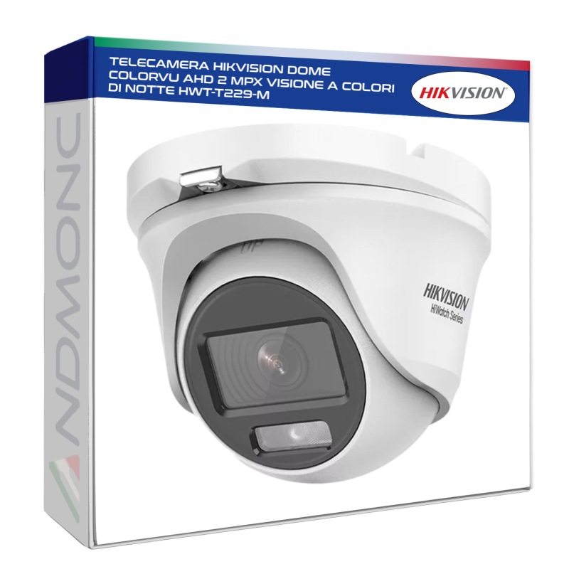 Telecamera HIKVISION dome Colorvu AHD 2 MPX visione a Colori DI NOTTE HWT-T229-M