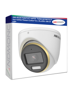 DS-2CE70DF3T-MFS Telecamera Hikvision a torretta fissa ColorVu Audio da 2 MP