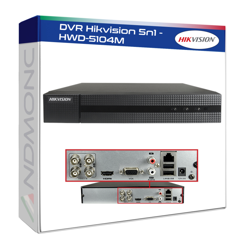 DVR Hikvision 5n1 - HWD-5104M