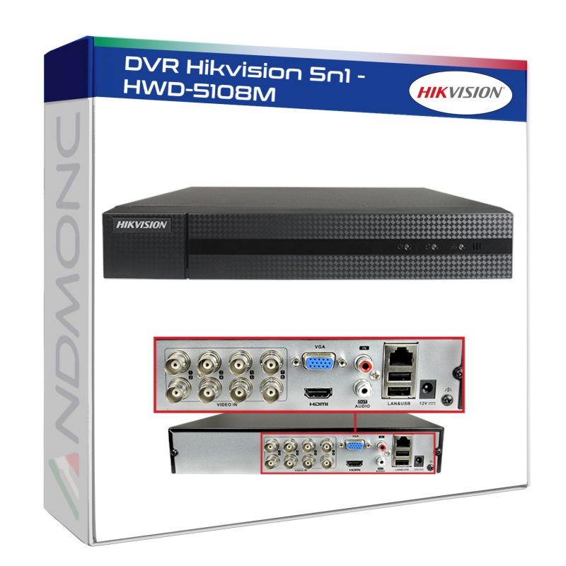 DVR Hikvision 5n1 - HWD-5108M