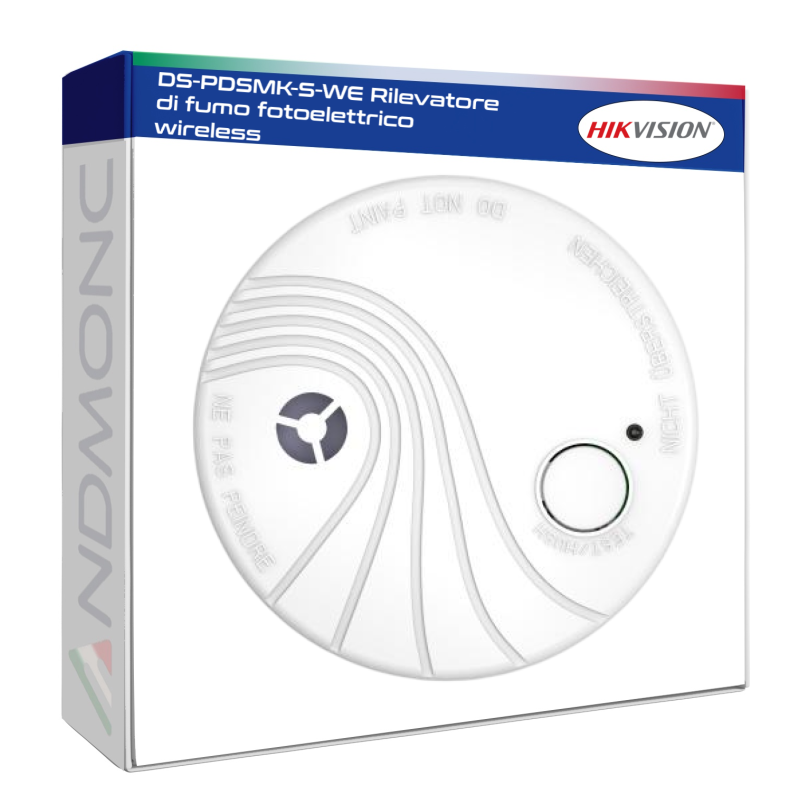 Rilevatore di fumo fotoelettrico wireless Hikvision DS-PDSMK-S-WE