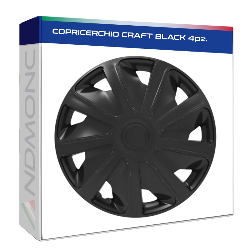 COPRICERCHIO CRAFT BLACK 4pz.