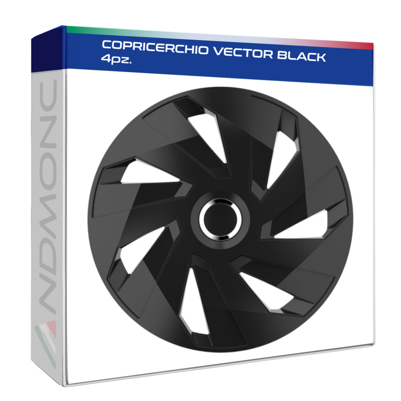 COPRICERCHIO VECTOR BLACK 4pz.