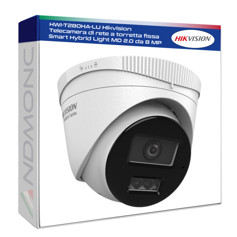 HWI-T280HA-LU Hikvision Telecamera di rete a torretta fissa Smart Hybrid Light MD 2.0 da 8 MP