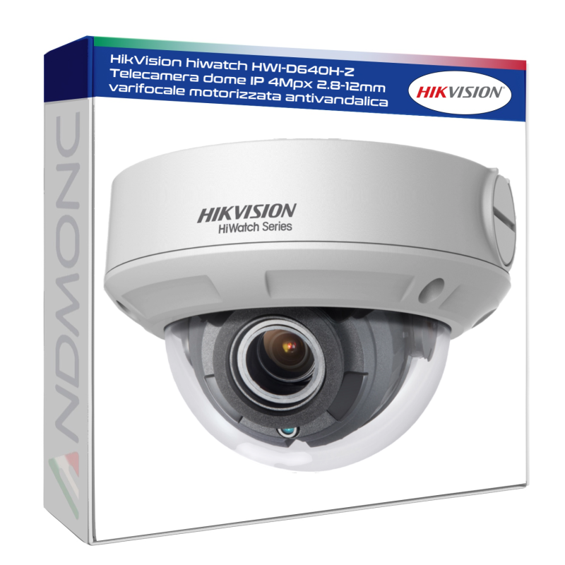 HikVision hiwatch HWI-D640H-Z Telecamera dome IP 4Mpx 2.8-12mm varifocale motorizzata antivandalica