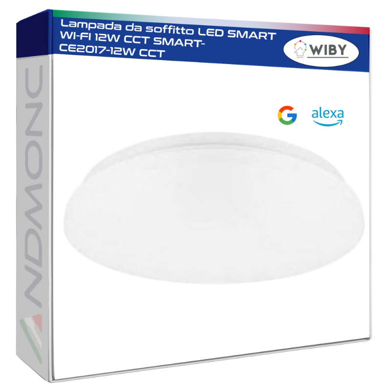 Lampada da soffitto LED SMART WI-FI 12W CCT SMART-CE2017-12W CCT - wiby