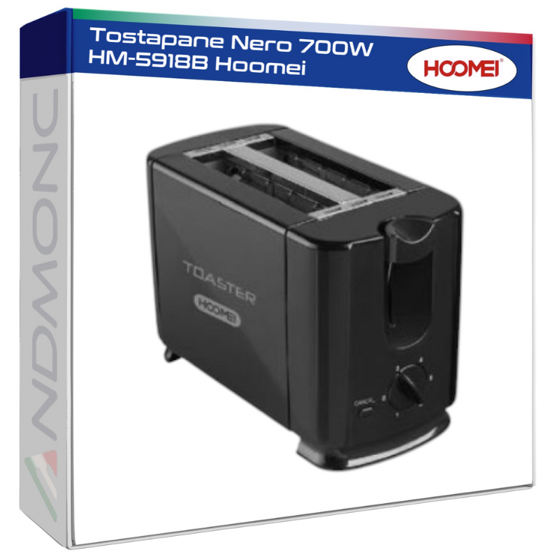 Tostapane Nero 700W HM-5918B Hoomei