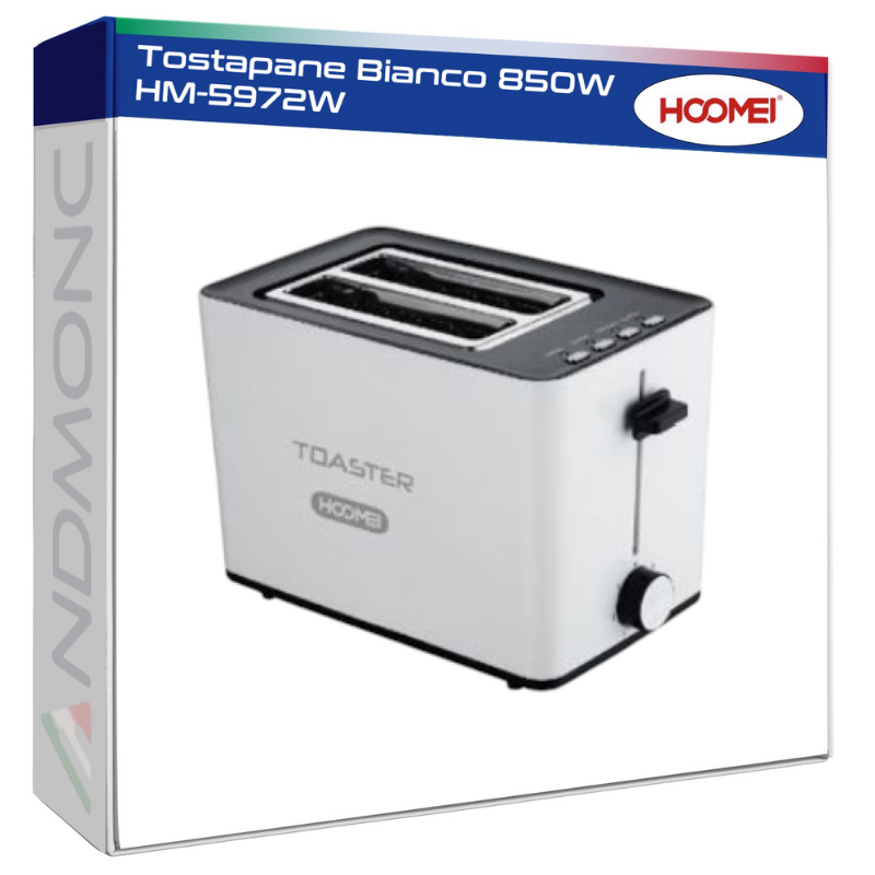 Tostapane Bianco 850W HM-5972W  Hoomei