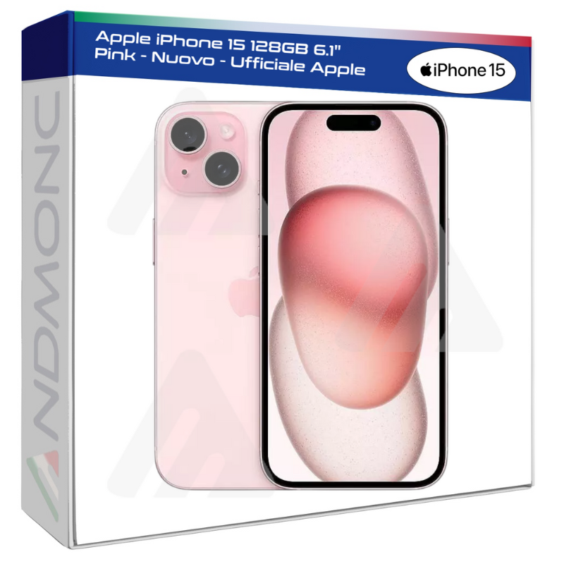 Apple iPhone 15 128GB 6.1" Pink - Nuovo - Ufficiale Apple