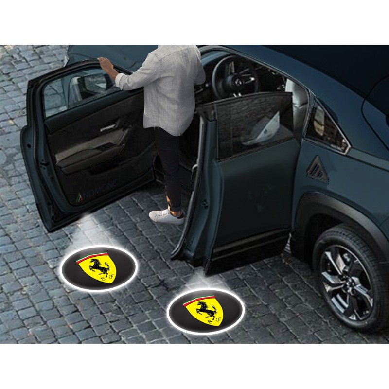 Luci sottoporta Ferrari kit Carbonio