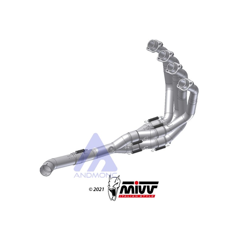 Mivv Tubo elimina KAT Kawasaki Z900 2020 - 2024 K.052.C1