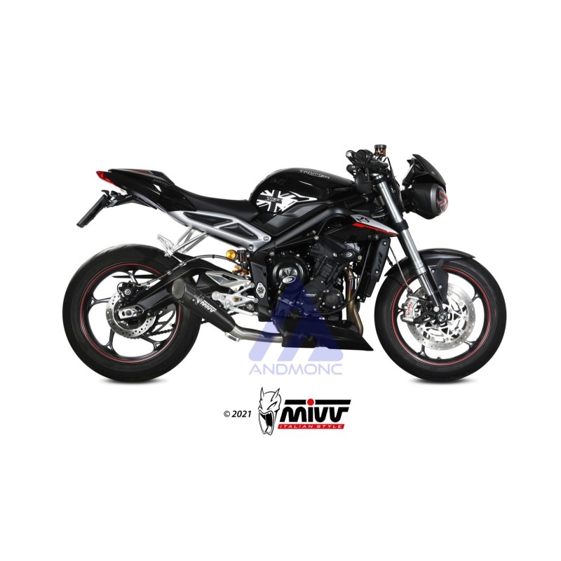 Mivv Scarico TRIUMPH STREET TRIPLE 765 R / RS 2017 - 2022 T.019.SC5B