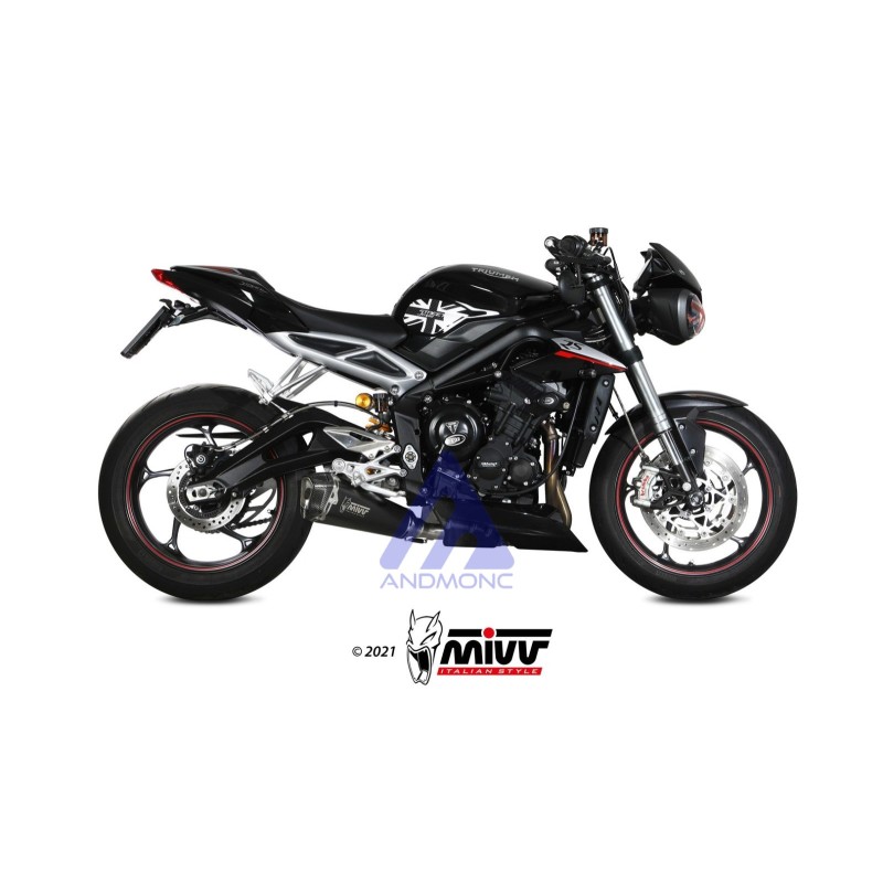 Mivv Scarico TRIUMPH STREET TRIPLE 765 R / RS 2017 - 2022 T.019.LDRB