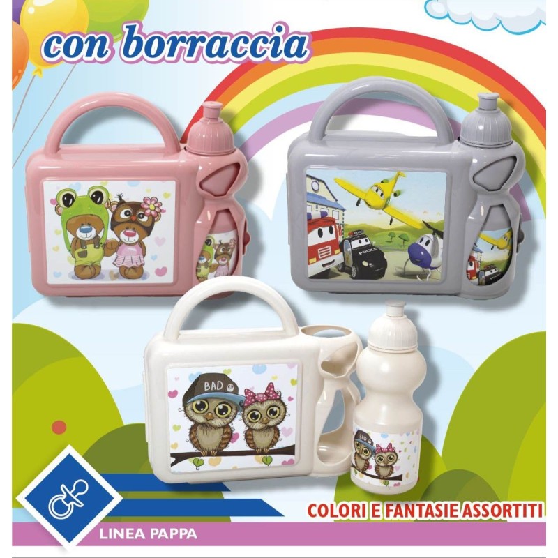 Set Pappa Bing Portamerenda,con Borraccia