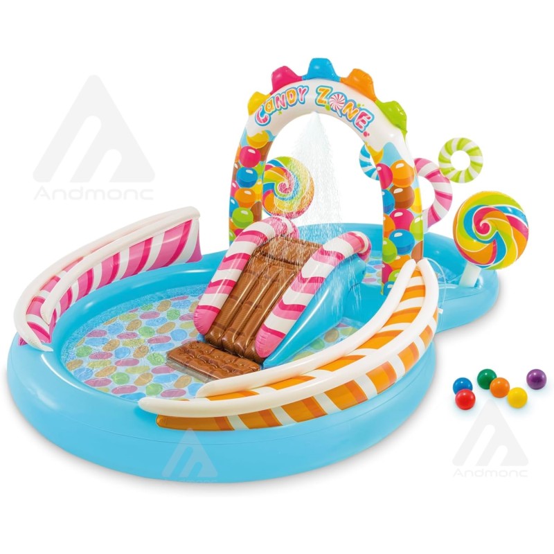 Intex Centro giochi gonfiabile bambini 90" x 90" x 22", per età 2+ blu