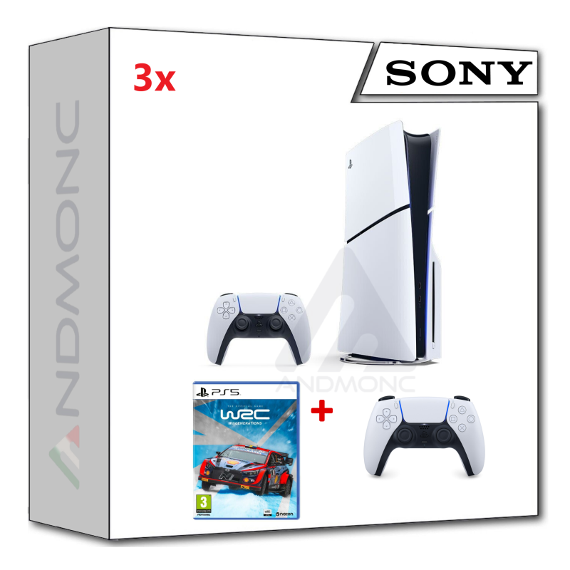 PS5 Console 1TB Standard Slim White + PS5 WRC GENERATIONS + dualsense