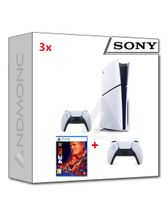 PS5 Console 1TB Standard Slim White + PS5 WWE 2K24 + dualsense