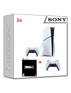 PS5 Console 1TB Standard Slim White + PS5 TOP SPIN 2K25 + dualsense