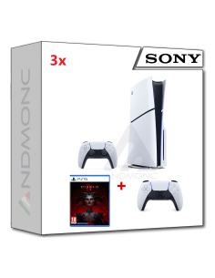 PS5 Console 1TB Standard Slim White + PS5 DIABLO IV + dualsense