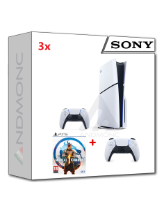 PS5 Console 1TB Standard Slim White + PS5 MORTAL KOMBAT 1 + dualsense