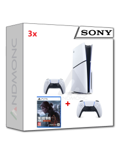 PS5 Console 1TB Standard Slim White + PS5 THE LAST OF US PARTE 2 REMASTERED + dualsense