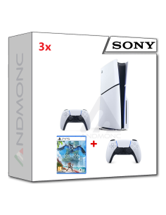 PS5 Console 1TB Standard Slim White + PS5 HORIZON FORBIDDEN WEST + dualsense